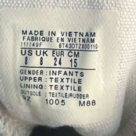 Converse All Star Cat In The Hat Infant High Top Sneakers Size 8 - Picture 8 of 10